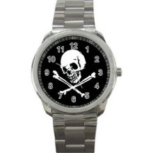 Tattoo Ver 1 Unisex Silver-Tone Sports Metal Watch 19