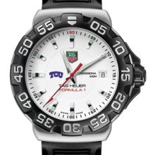 TCU TAG Heuer Watch - Men's Formula 1 Watch w/ Rubber Strap