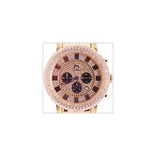 Techno Master Round Steel 4.00 ct Diamond Mens Watch