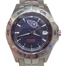 Tennessee Titans Fossil Watch. Mens 3 hand applied wristwatch NFL1111