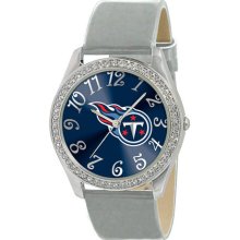 Tennessee Titans watches : Tennessee Titans Ladies Stainless Steel Analog Glitz Watch