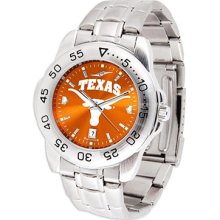 Texas Longhorns Mens Texas Orange AnoChrome Steel Sport Watch