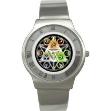 The Legend Of Zelda Triforce Symbol Stainless Steel Watch For Sport Men Wristwat