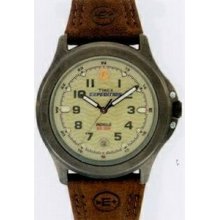 Timex Expedition Brown/Gray Core Field Watch With Leather Strap