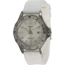 Timex Men's Ameritus Sport White Sunray Dial Watch, White Strap