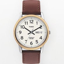 Timex Two-Tone Leather Band Watch