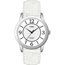 Timex White Strap with Silver Case