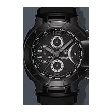 Tissot T-Race Chrono Auto Blackout 45.3mm Watch - Black Dial, Black Rubber Strap T0484273705700 Chronograph Sale Authentic