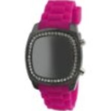 TKO ORLOGI Women's TK571-FS Crystalized Mirror Digital Fuschia Rubber