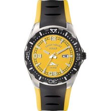 Tommy Bahama Men's Relax Stainless Diver Watch - Black Rubber Strap - Yellow Dial - RLX1000