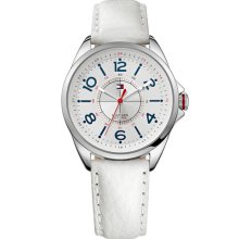 Tommy Hilfiger Round Leather Strap Watch