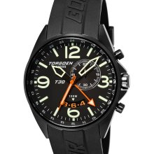 Torgoen T30301 GMT Alarm Black Steel