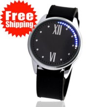 Touch Screen Men Sport Wrist Watch Led Jewel Light Rubber Digital Clock