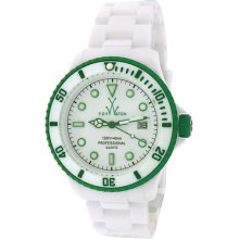 Toy Watch Fluo Aluminum And Plasterami White And Green Unisex Watch Fla01whgr