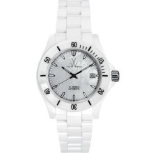 Toy Watch Mavi Ceramic White Mop Dial Automatic White Ceramic Watch Ct02wh