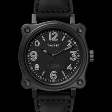 Tsovet [usa] Aviator Svt-gg42 Watch Ref Gg331010-01 42mm Black Pvd S/s Case Bnib