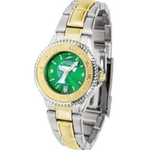 Tulane Green Wave Ladies Stainless Steel and Gold Tone Watch