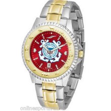 U.s. Coast Guard Competitor Military Watch Mens Ladies Two-tone Anochrome