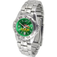 UAB Blazers Ladies Stainless Steel Dress Watch