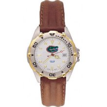 UF Gator wrist watch : LogoArt Florida Gators Ladies All-Star Watch With Leather Band - Black