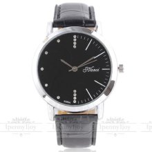 Unique Luxury Quarzt Mens Wristwatch Analog Crystal Symmetric Dial Nice Hour