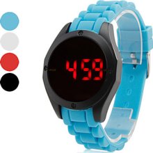 Unisex Fashionable Digital LED Style Silicone Wrist Watch (Assorted Colors)