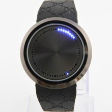 Unisex's Trendy Fashion Blue Led Touch Show Time Wrist Watch Plastic Band