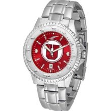 University Of Utah Utes Men's Stainless Steel Dress Watch