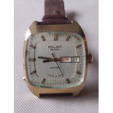 Ussr Watch Poljot Automatic 23 Jewels Day Date Nice