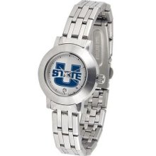 Utah State University UTU Ladies Stainless Steel Watch