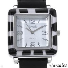 Varsales V4886-4 Ladies Watch Silver/two Tone/black