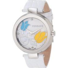 Versace Women's I9q99sd1tus001 Mystique Stainless-steel Whiteleather Enamel Dial