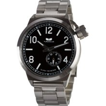 Vestal Canteen Metal Watch in Silver/Navy/Brushed