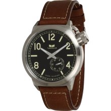 Vestal Canteen Watch in Brown/Silver/Black