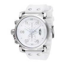 Vestal Mens USS Observer Chrono Stainless Watch - White Rubber St ...