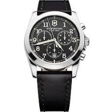 Victorinox 241588 Watch Infantry Mens - Black Dial Stainless Steel Case Quartz Movement