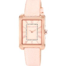 Vince Camuto Women's Rose Goldtone Blush Leather Strap Watch Women's