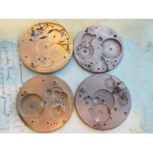 Vintage Antique metal pocket Watch parts - Steampunk - Scrapbooking k7