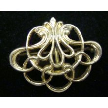 Vintage Gold Filled Knot Watch Pin Ca 1900