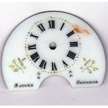 Vintage Hebdomas 8 Days 8 Jours Porcelain Watch Dial 8