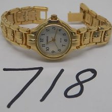 Vintage Jewelry Watch Ladies Carriage Timex Quartz Runs Great 718