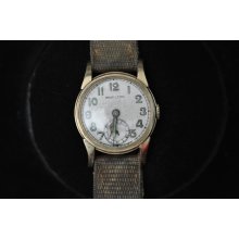 Vintage Mens Hamilton Military Wristwatch Caliber 987 A Luminous Hands + Numbers