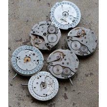 Vintage watch movements -- date rings -- set of 6 -- D8