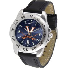 Virginia Cavaliers Sport AnoChrome Men's Watch with Leather Band