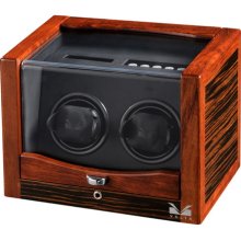 Volta double watch winder - ebony/rosewood - Ebony/Rosewood/Black