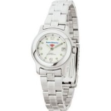 Watch Creations Ladies' Silver Folded Steel Bracelet Watch w/ Date Display Promotional