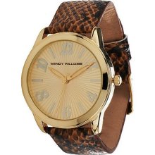 Wendy Williams In Style Python Pattern Strap Watch - Brown - One Size