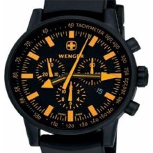 Wenger Swiss Raid Commando Chronograph Watch, Black and Orange Di ...