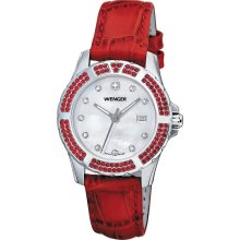 Wenger Women's Sport Elegance Red Leather Watch