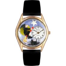 Whimsical Watch Kid's Halloween Flying Witch Quartz Leather Strap Watch